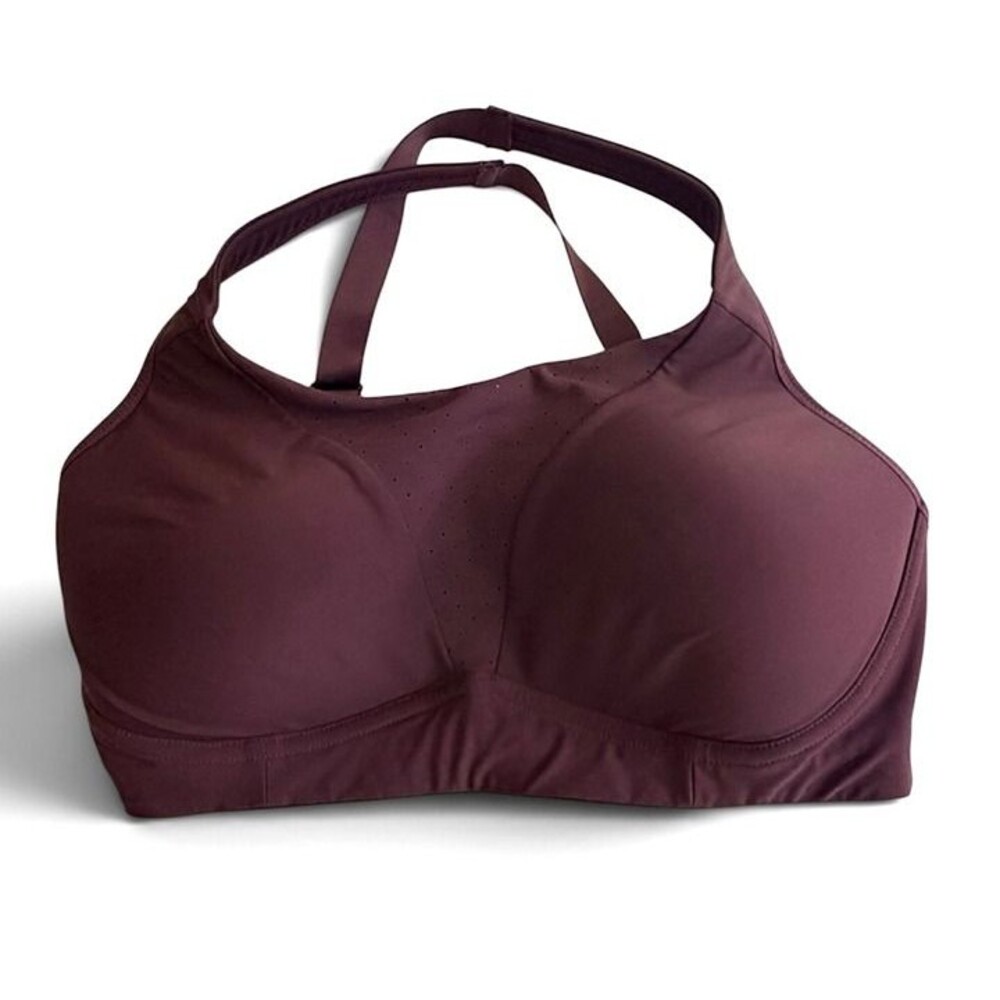 lululemon Burgundy High Support Sports Bra 34DD Adjustable Crossback